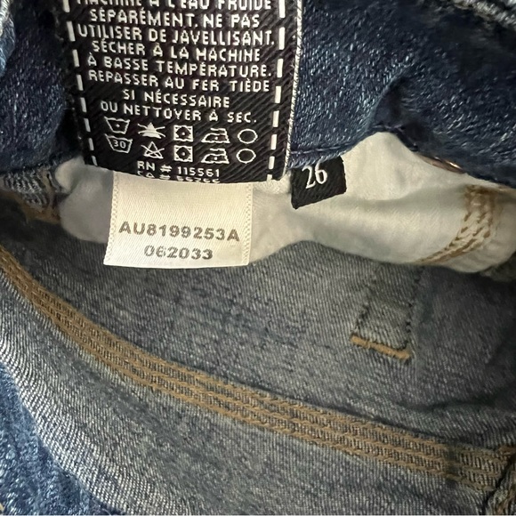7 for All Mankind Ankle Straight Blue Jeans - Picture 6 of 7